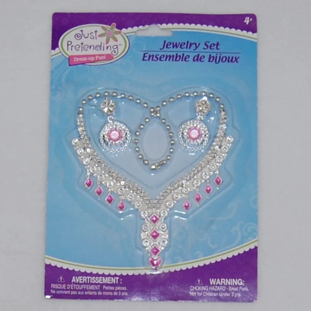 NWT Just Pretending Girls Jewelry Set, Age 4+